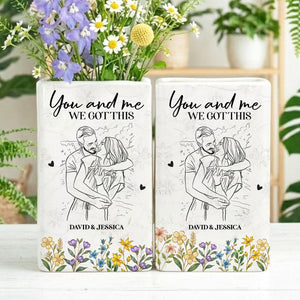 The Wedding Of Mr & Mrs Book Lover Gift - Ceramic Book Flower Vase