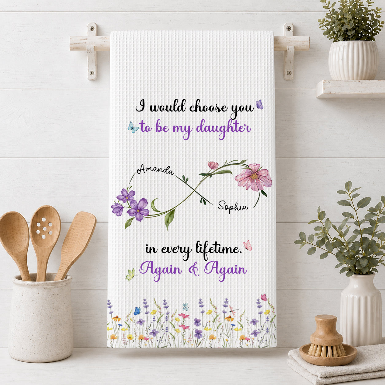 Always Choose You My Daughter - Personalized Kitchen Towel