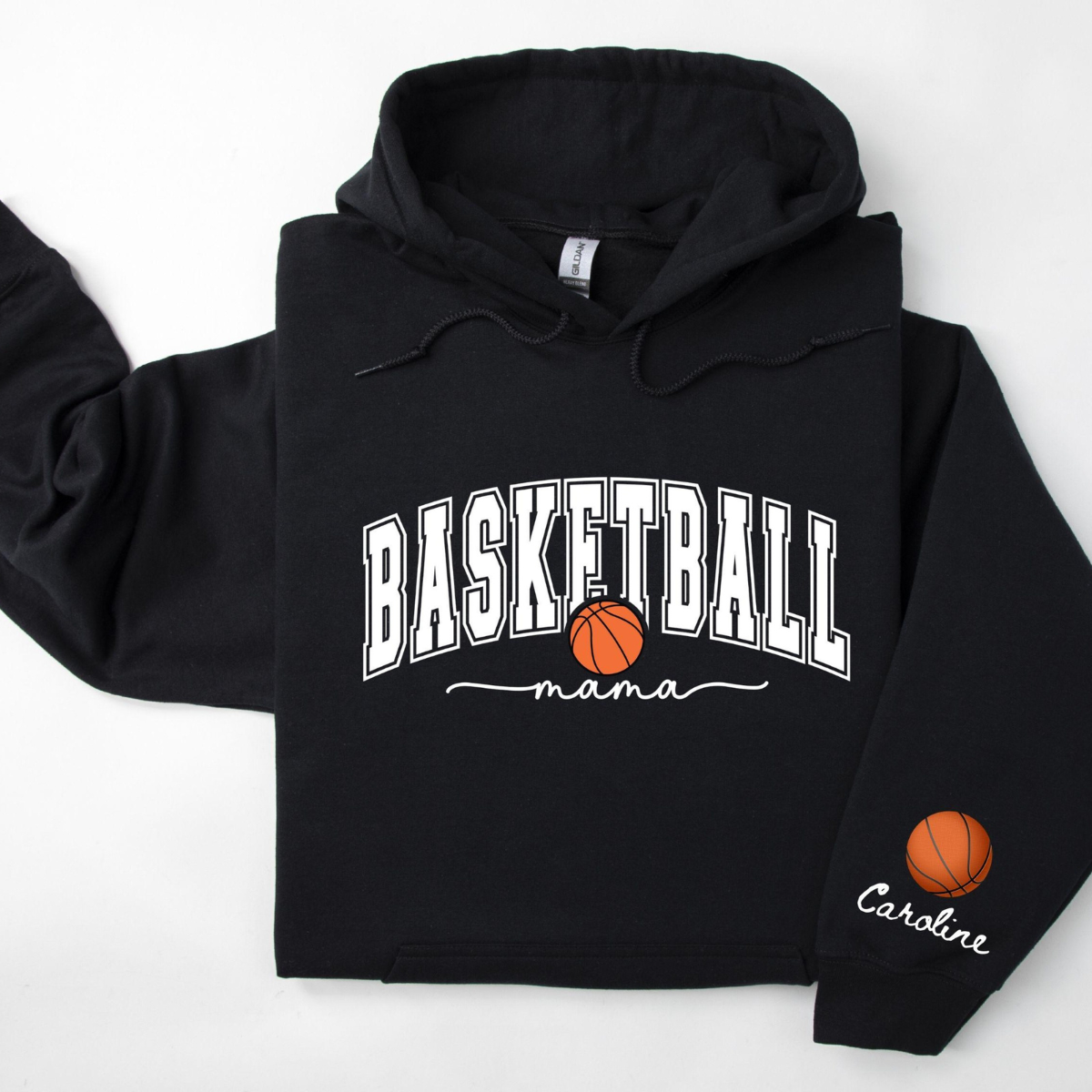 Custom Basketball Mom With Kids Name On Sleeve - Personalized Apparel - Gift For Mother