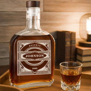 Barware For Him - Custom Gifts for Dad - Christmas Gift - Personalized Whiskey Bottle Boyfriend Gift, Groomsmen Gifts