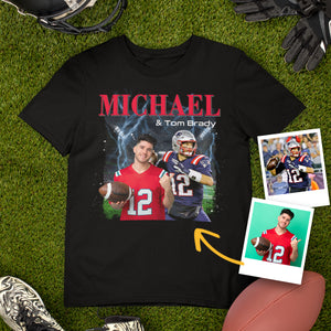 Custom Photo With Your Idol Shirt - Personalized Gift For Football Lovers