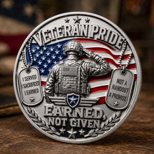 Veteran Pride - 3D Relief Metal Coin