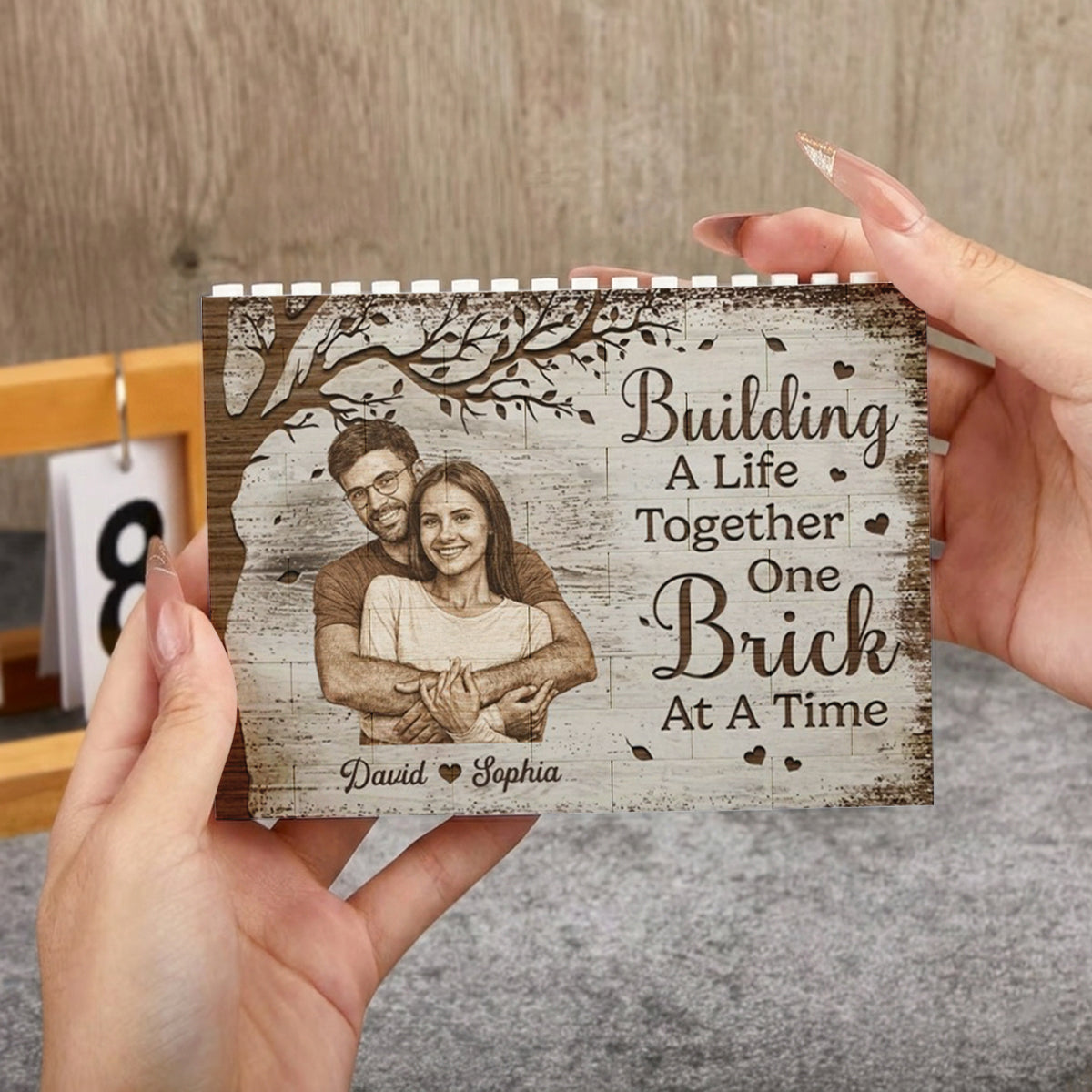 Building A Life Together - Custom Shaped Building Brick Blocks - Personalized Anniversary Wedding Gifts