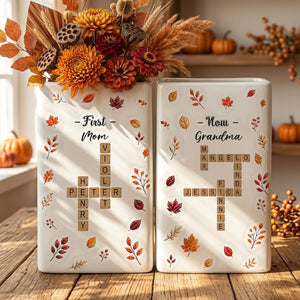 First Mom Now Nana Flower - Personalized Ceramic Book Vase