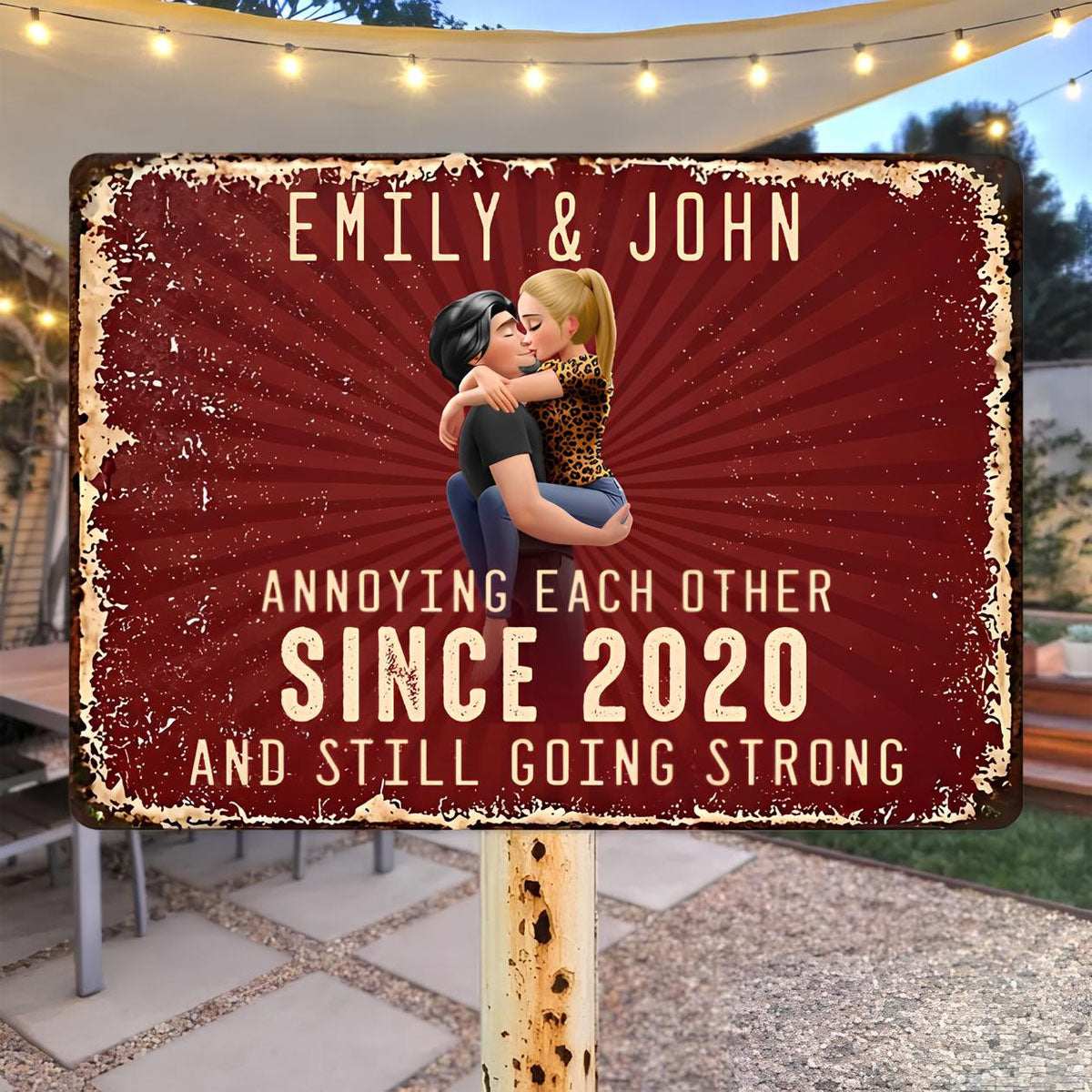 Annoy Each Other And Still Going Strong - Personalized Metal Sign for Anniversary, Wedding