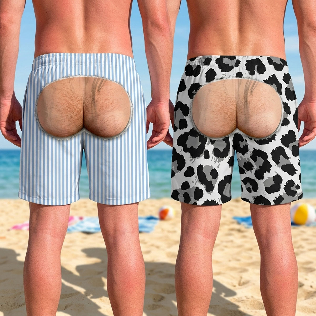 Custom Funny Men Swim Trunks - Personalized Summer Vacation And Travel Gifts For Husband, Son, Grandson, Yourself - Cheeky Mode On