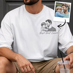 Custom Photo Pencil Sketch Family Dog Cat Portrait - Personalized T Shirt