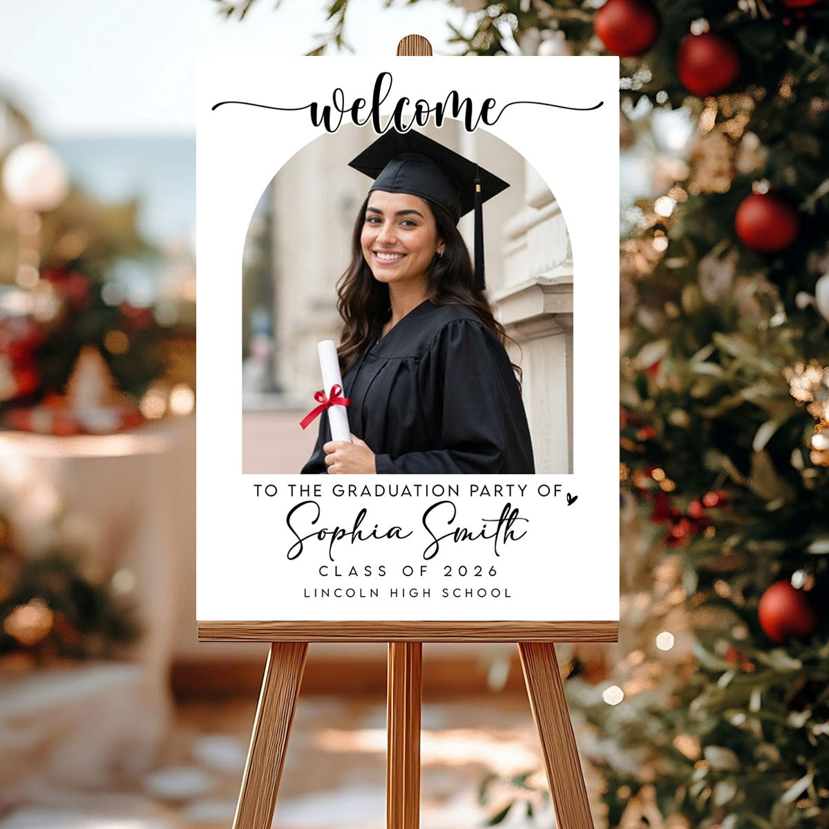 Graduation Party Welcome Sign , Photo Graduation Welcome Poster, Modern Minimalist Graduation Welcome,Graduation Gift