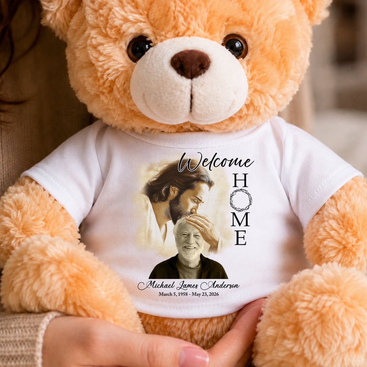 A Piece Of My Heart Left The Day God Called You Home - Personalized Custom Teddy Bear