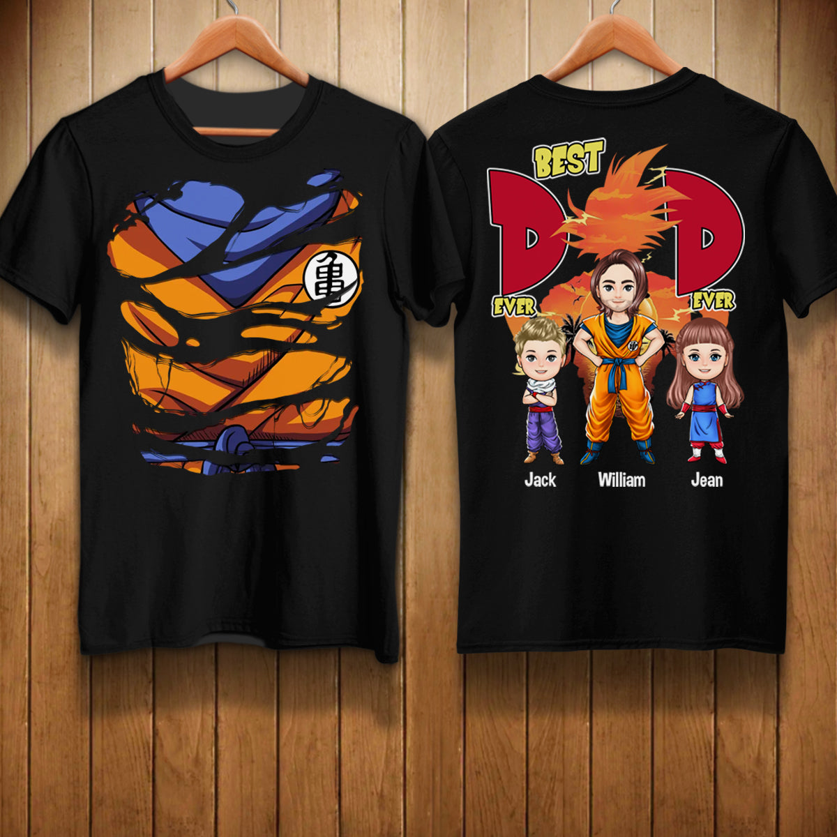 Best Dad Ever Super Saiyan - Personalized 3D Apparel - Gift For Father, Dad, Father's Day, Birthday Gift