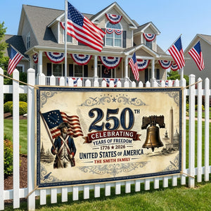 250th Celebrating Years of Freedom 1776-2026 - Polyester Outdoor Banner