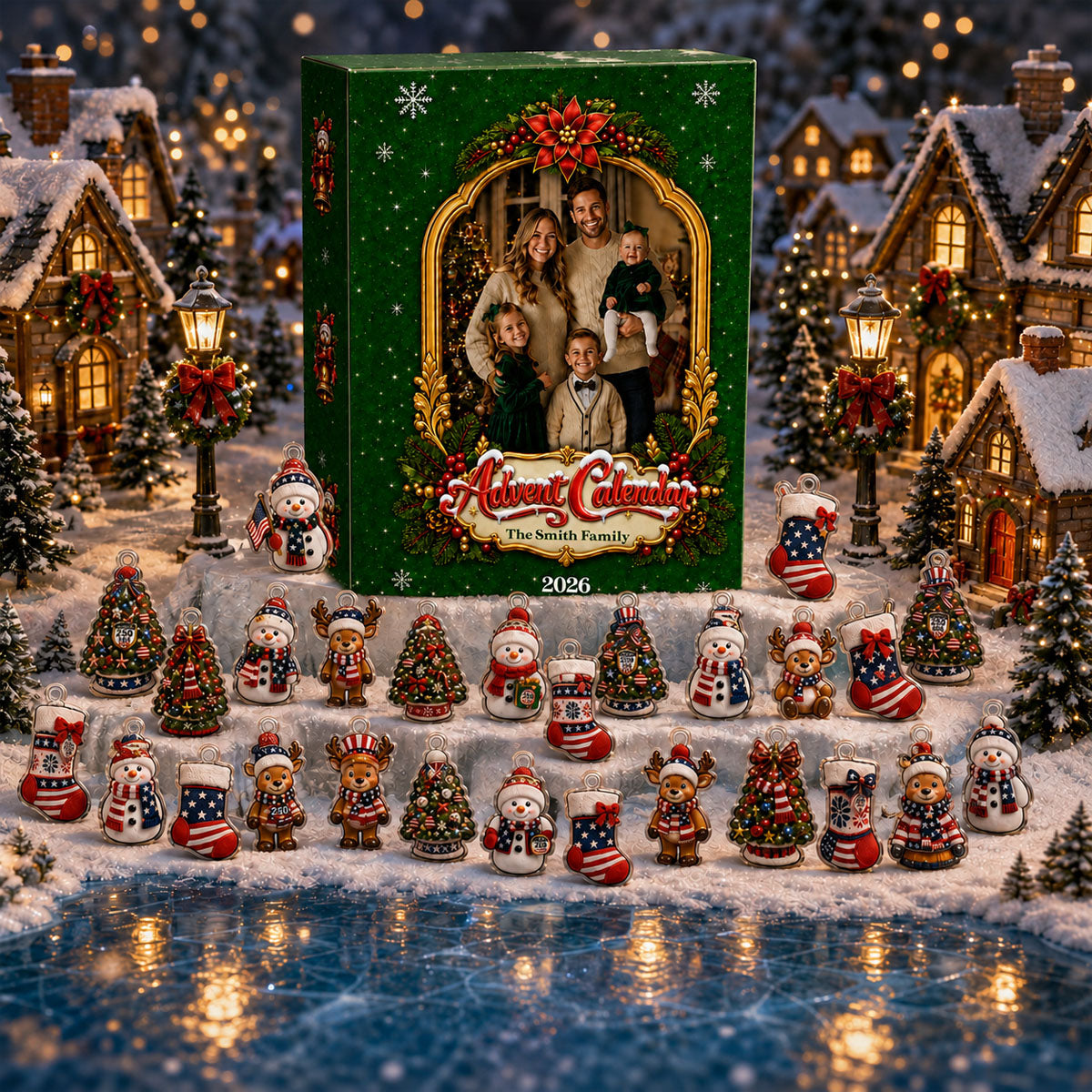 Christmas Family Advent Calendar 2026 - 24 Day Spirits Countdown, Acrylic Charms Blind Box - Gift For Family & Friends
