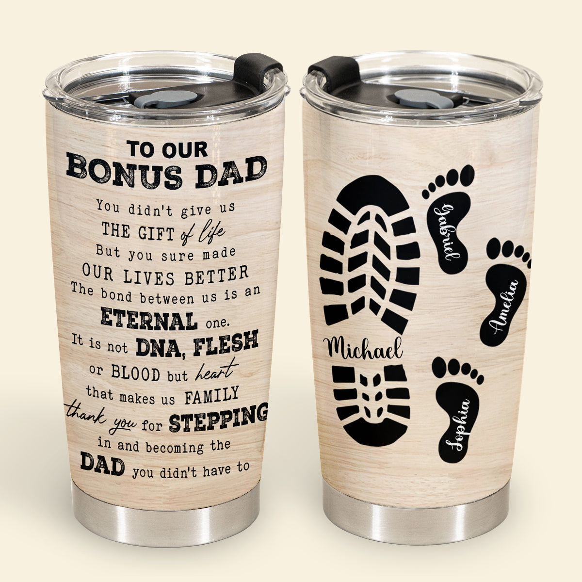 Personalized Best Stepdad Ever Tumbler