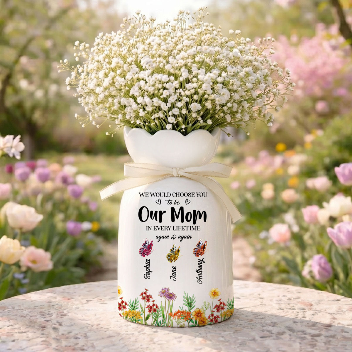 A Heart Full Of Love - Personalized Flower Vase