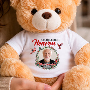 Old Tree Memorial Cardinal   - Personalized Memorial Teddy Bear - Memorial Christmas Gifts