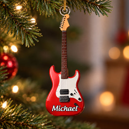 Custom Name, Guitar Type Christmas Gift For Guitarist, Guitar Lovers - Personalized Ornament