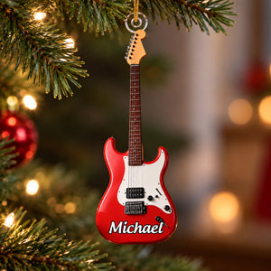 Custom Name, Guitar Type Christmas Gift For Guitarist, Guitar Lovers - Personalized Ornament