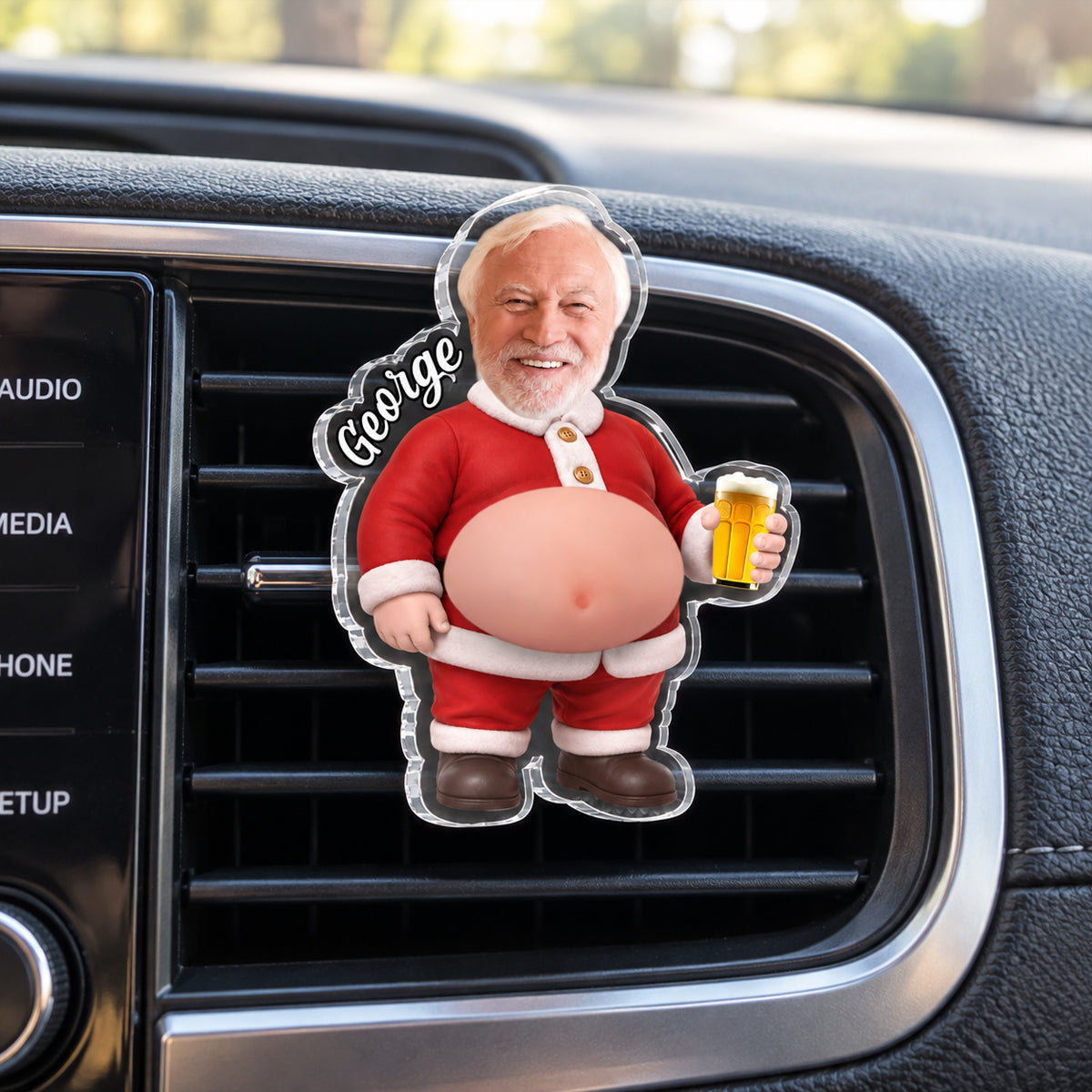Funny Belly Heroes - Personalized Squishy Acrylic Car Vent Clip