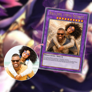 Custom Photo Wedding Gift Personalized Couple Card, Custom Photo Trading Card