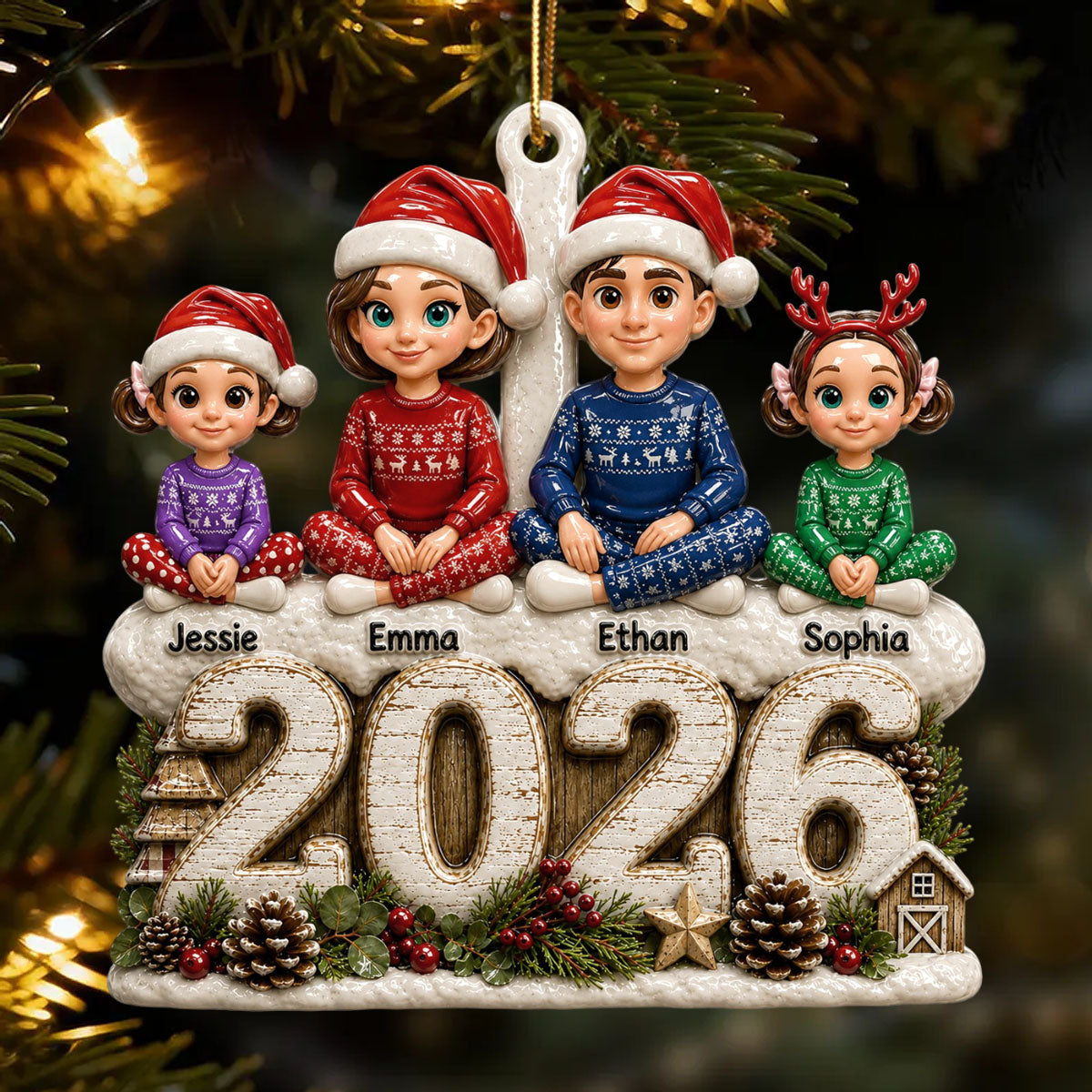 Together Makes Every Moment Better - Family Ornament - Real 3D Raised Ornament