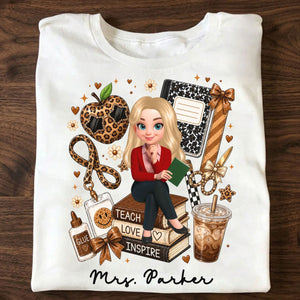 Teacher Life Teach Love Inspire - Personalized Apparel - Teacher Gift, Back To School Shirt For Teacher