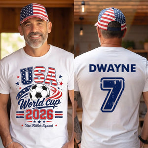 USA World Cup 2026 Family Personalized Matching Shirts - Patriotic USA Soccer Tees