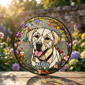 Forever In My Heart, Dear Friend - Memorial Stained Glass Window Hanging Suncatcher