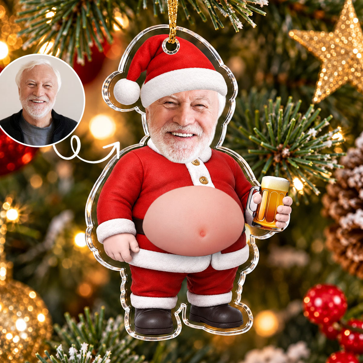 Funny Christmas - Personalized Squishy Acrylic Ornament