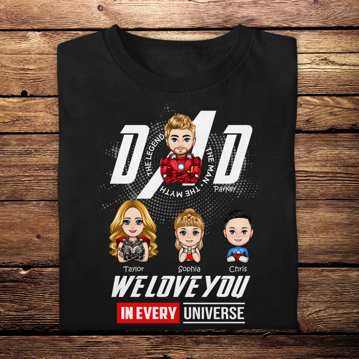 Dad I Love You In Every Universe - Personalized Apparel - Gift For Father, Dad, Father's Day