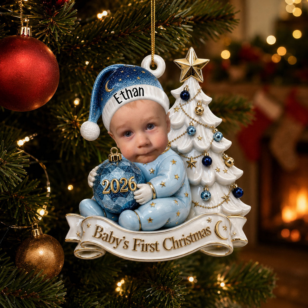 Baby First Year - Real 3D Raised Ornament