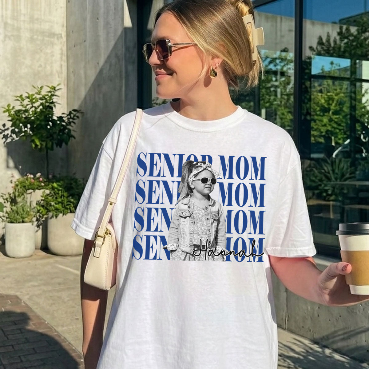 Personalised Vintage Photo And Year Senior Shirt: Custom Graduate Picture Shirt, Class of 2026 Graduation Gift, Retro Senior Boy Girl Shirt