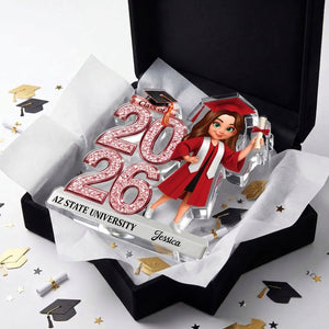 Shine Effect 2026 Senior Graduation - Personalized Acrylic Block - Graduation Gift