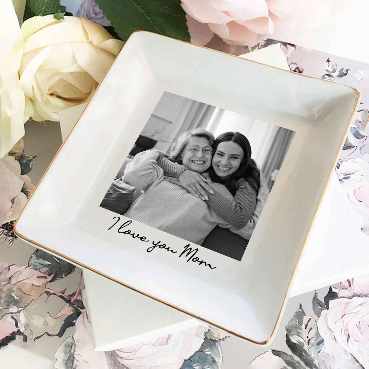 Personalized Photo Jewelry Dish - Personalized Custom Jewelry Dish - Anniversary Gift For Wife