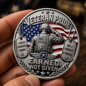 Veteran Pride - 3D Relief Metal Coin