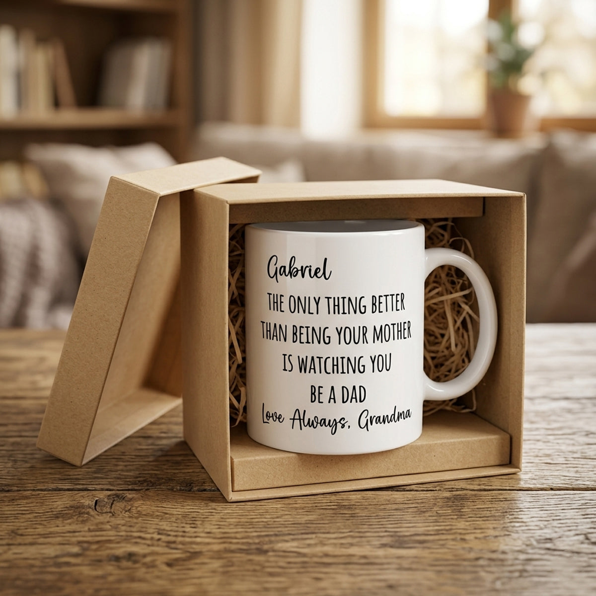 Watching My Son - Personalized Ceramic Coffee Mug