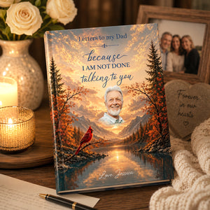 Custom Photo Hardcover Journal - Personalized Memorial Sympathy Gifts For Loss Of Mom, Dad - Your Love Still Guides Me Home