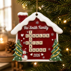 Forever Linked Together Crossword Puzzle Art - Real 3D Raised Ornament