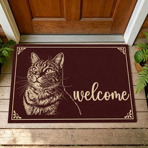 Custom Photo Home Decor Decorative Mat - Personalized Birthday Gifts For Dog Cat Lovers, Dog Dad And Mom, Cat Owners - My Best Friend Has Paws