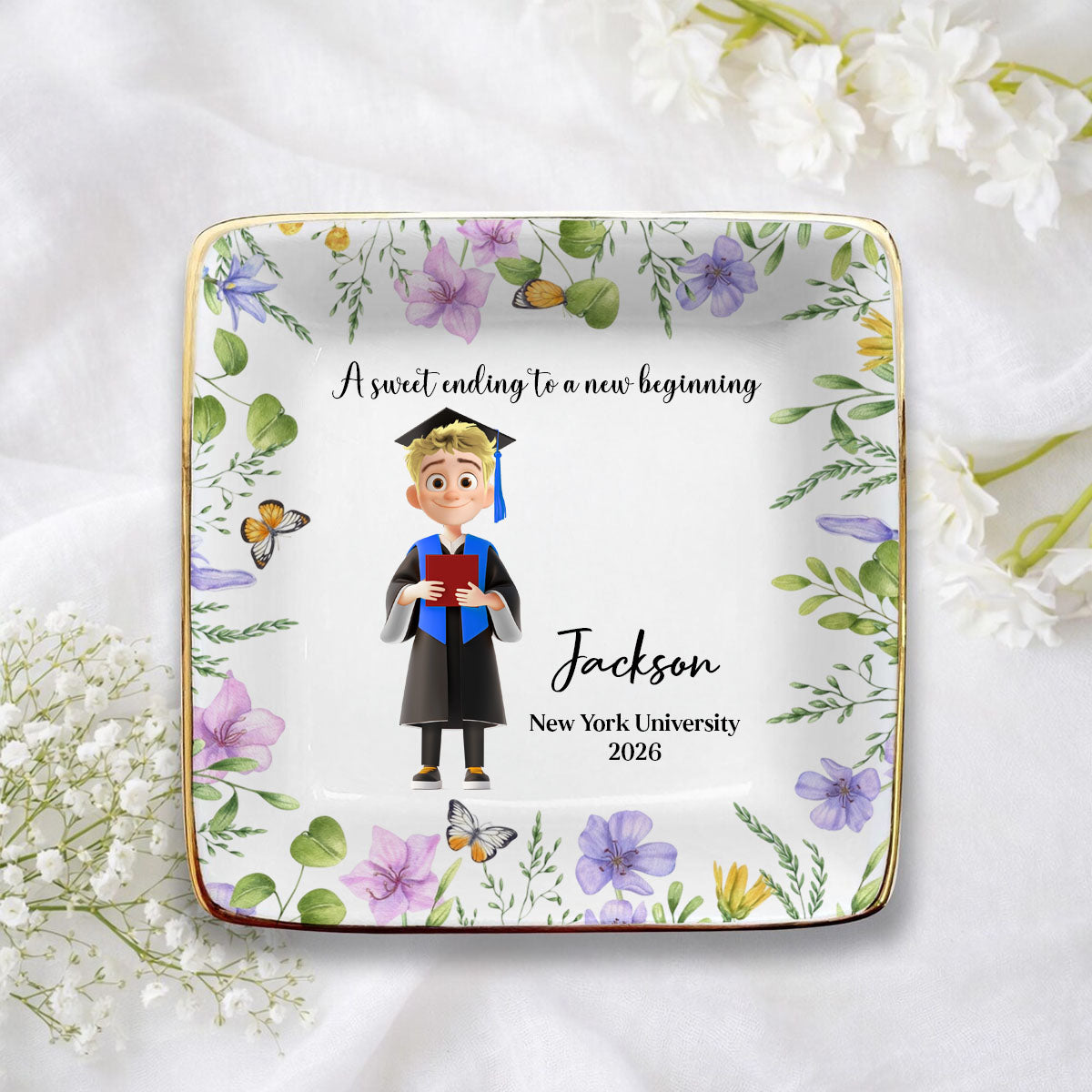 A New Beginning Personalized Jewelry Dish