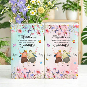 Every Chapter Better With Friends - Ceramic Book Flower Vase
