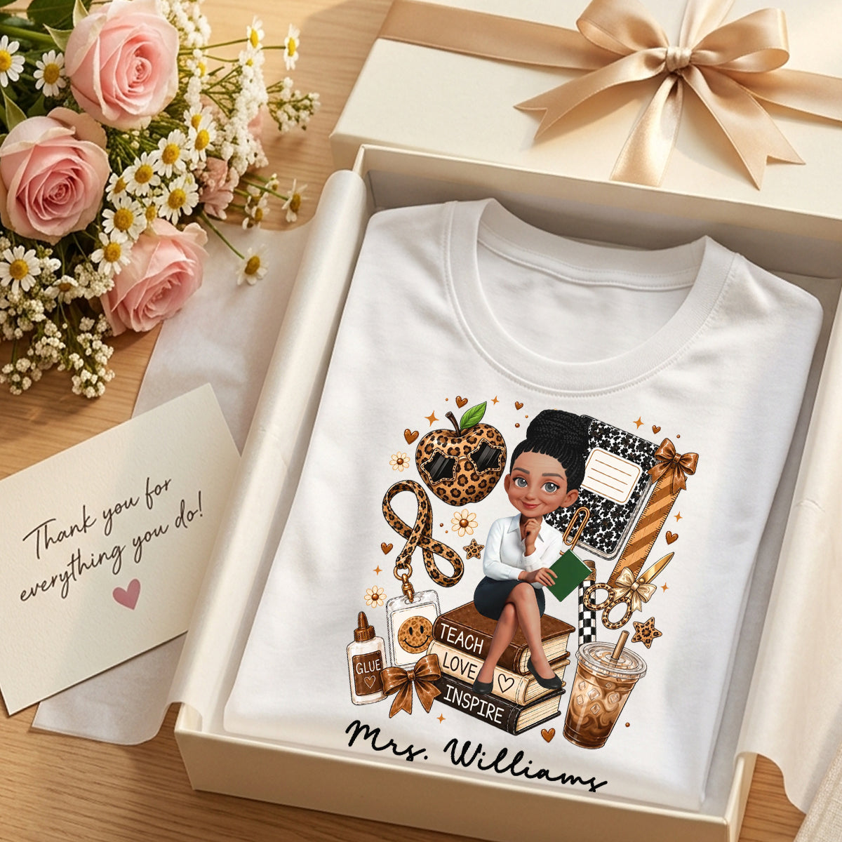 Teacher Life Teach Love Inspire - Personalized Apparel - Teacher Gift, Back To School Shirt For Teacher