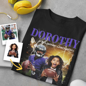 Custom Photo With Your Idol Shirt - Personalized Gift For Football Lovers