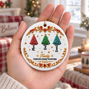 Family Names Christmas Tree - Real 3D Raised Ornament