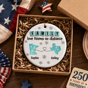 Family Love From Distance  - Personalized Acrylic Ornament