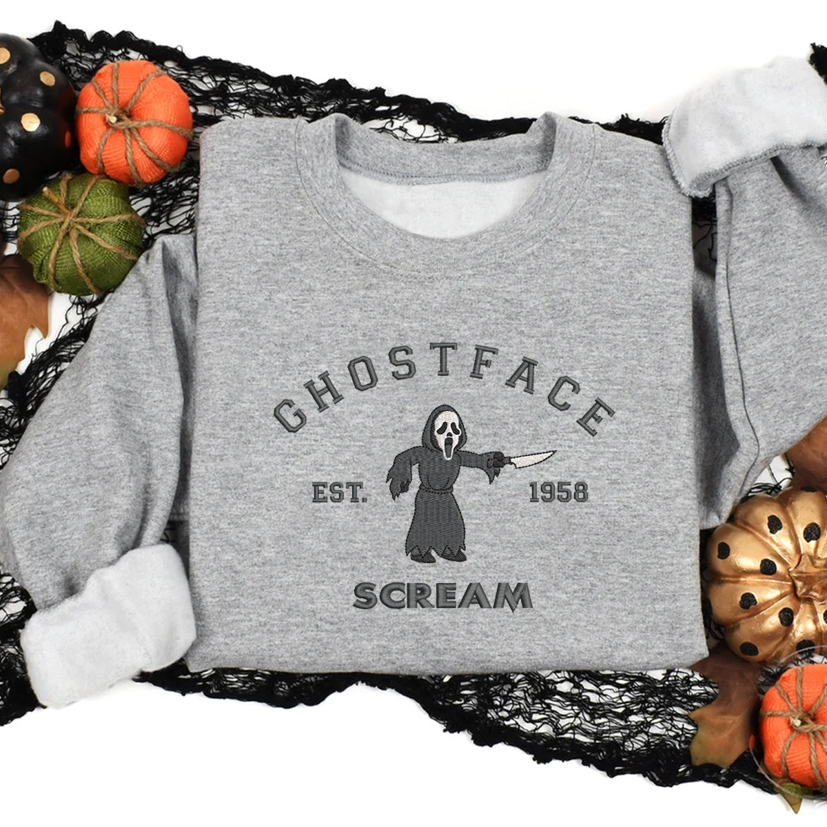 Ghost Face Scream - Embroidered Shirt - Gift For Friends, Halloween