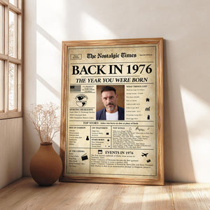 Back In 1976 The Year You Were Born - Personalized Poster For 50th Birthday Gifts