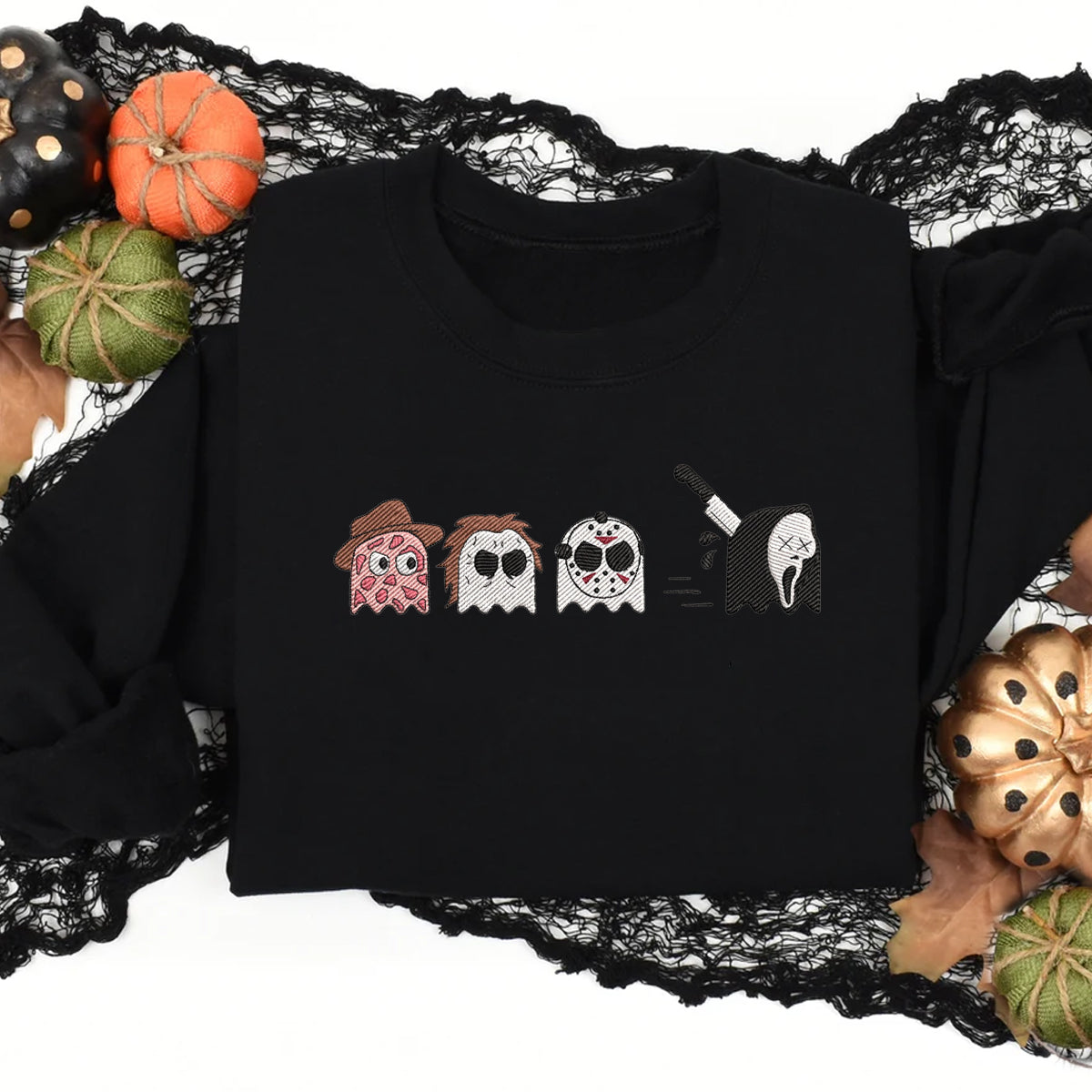 Horror Movie Cartoon Characters - Embroidered Apparel - Gift For Family, Friends, Halloween