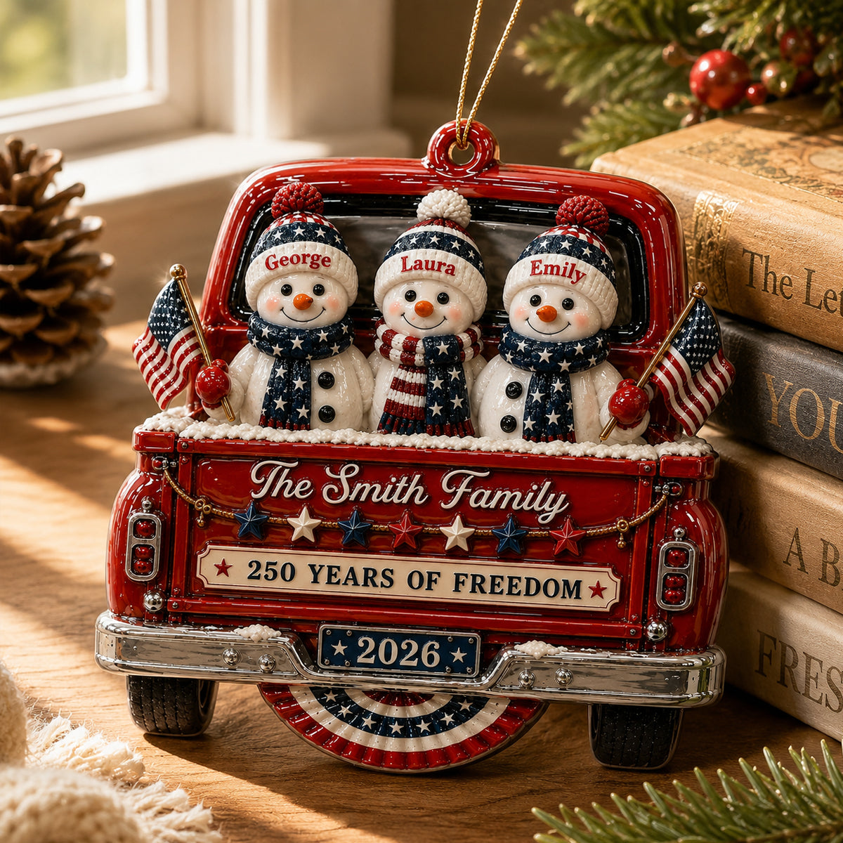 Driven By Love United By Freedom - Real 3D Raised Ornament