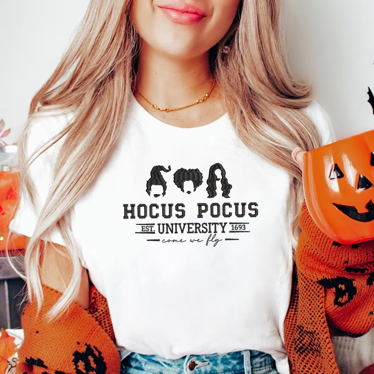 Hocus Pocus Witch Sister - Embroidered Shirt - Gift For Friends, Family, Halloween