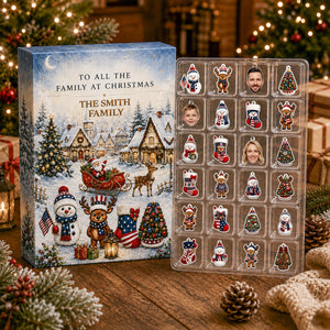 Our Family Christmas Advent Calendar 2026 - 24 Day Spirits Countdown, Acrylic Charms Blind Box - Gift For Family